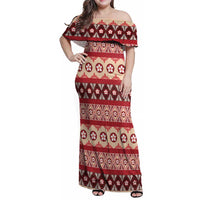 Tonga Language Week Family Matching Off Shoulder Maxi Dress and Hawaiian Shirt Lea Faka-Tonga Everyday - Polynesian Pride