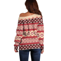 Tonga Language Week Off Shoulder Sweater Lea Faka-Tonga Everyday - Polynesian Pride