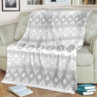 Tonga White Sunday Blanket Tongan Ngatu Siale Pattern - Polynesian Pride