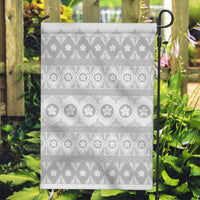 Tonga White Sunday Garden Flag Tongan Ngatu Siale Pattern - Polynesian Pride