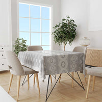 Tonga White Sunday Tablecloth Tongan Ngatu Siale Pattern - Polynesian Pride