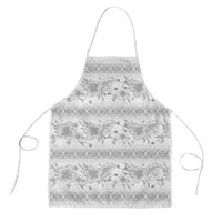 Samoa White Sunday Apron Samoan Tapa White Hibiscus - Polynesian Pride