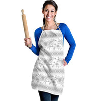Samoa White Sunday Apron Samoan Tapa White Hibiscus - Polynesian Pride