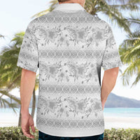 Samoa White Sunday Hawaiian Shirt Samoan Tapa White Hibiscus - Polynesian Pride