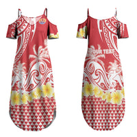 Personalised Tahiti Surfing Couples Matching Summer Maxi Dress and Hawaiian Shirt Polynesian Style LT05 - Polynesian Pride