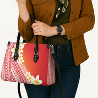 Tahiti Plumeria Tribal Pattern Leather Bag Wave Style Red LT05 - Polynesian Pride