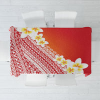 Tahiti Plumeria Tribal Pattern Tablecloth Wave Style Red LT05 Red - Polynesian Pride