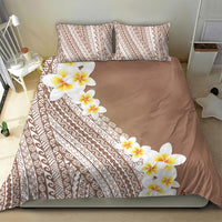 Tahiti Plumeria Tribal Pattern Bedding Set Wave Style Brown LT05 - Polynesian Pride