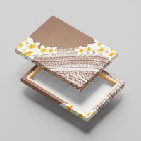 Tahiti Plumeria Tribal Pattern Canvas Wall Art Wave Style Brown LT05 - Polynesian Pride