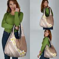Tahiti Plumeria Tribal Pattern Grocery Bag Wave Style Brown LT05 - Polynesian Pride