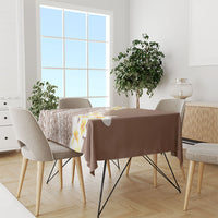 Tahiti Plumeria Tribal Pattern Tablecloth Wave Style Brown LT05 - Polynesian Pride
