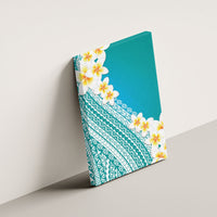 Tahiti Plumeria Tribal Pattern Canvas Wall Art Wave Style Turquoise LT05 - Polynesian Pride