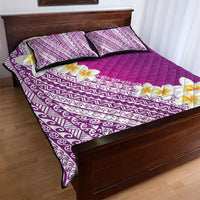 Tahiti Plumeria Tribal Pattern Quilt Bed Set Wave Style Purple LT05 - Polynesian Pride
