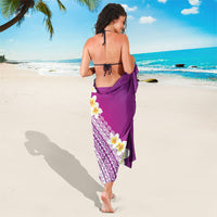 Tahiti Plumeria Tribal Pattern Sarong Wave Style Purple LT05 - Polynesian Pride