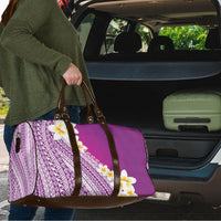 Tahiti Plumeria Tribal Pattern Travel Bag Wave Style Purple LT05 - Polynesian Pride