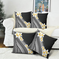 Tahiti Plumeria Tribal Pattern Pillow Cover Wave Style Black LT05 - Polynesian Pride