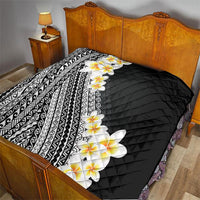 Tahiti Plumeria Tribal Pattern Quilt Wave Style Black LT05 - Polynesian Pride