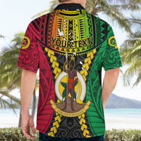 Personalized Vanuatu Hawaiian Shirt Vanuatuan Coat Of Arms Mix Pig Tusk Poynesian Pattern LT05 - Polynesian Pride