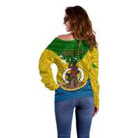 Personalized Vanuatu Malampa Province Off Shoulder Sweater Coat Of Arms And Namele Fern Polynesian Pattern LT05 - Polynesian Pride