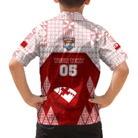 Custom Tonga Rugby Family Matching Summer Maxi Dress and Hawaiian Shirt 2023 Pacific Championships Kupesi Ngatu Mate Maa LT05 - Polynesian Pride