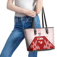 Tonga Rugby Leather Tote Bag 2023 Pacific Championships Kupesi Ngatu Mate Maa LT05 - Polynesian Pride