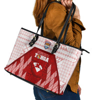 Tonga Rugby Leather Tote Bag 2023 Pacific Championships Kupesi Ngatu Mate Maa LT05 - Polynesian Pride