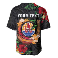Personalised French Polynesia Outrigger Canoe Race Baseball Jersey Tropical Vibe LT05 - Polynesian Pride