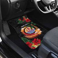 French Polynesia Outrigger Canoe Race Car Mats Tropical Vibe