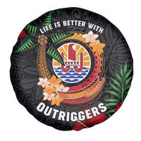 French Polynesia Outrigger Canoe Race Spare Tire Cover Tropical Vibe