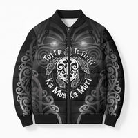 Aotearoa Toitu Te Tiriti Bomber Puffer Jacket Ka Mua Ka Muri