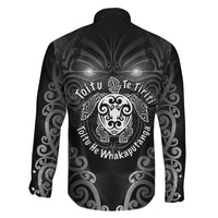 Aotearoa Toitu Te Tiriti Family Matching Off The Shoulder Long Sleeve Dress and Hawaiian Shirt Ka Mua Ka Muri