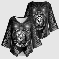 Aotearoa Toitu Te Tiriti Kimono Sleeve Blouse Ka Mua Ka Muri