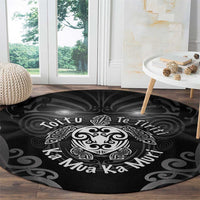 Aotearoa Toitu Te Tiriti Round Carpet Ka Mua Ka Muri