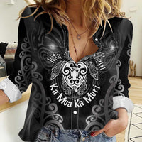 Aotearoa Toitu Te Tiriti Women Casual Shirt Ka Mua Ka Muri