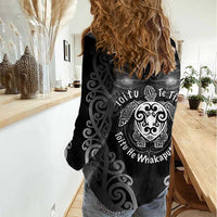 Aotearoa Toitu Te Tiriti Women Casual Shirt Ka Mua Ka Muri