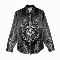 Aotearoa Toitu Te Tiriti Women Casual Shirt Ka Mua Ka Muri