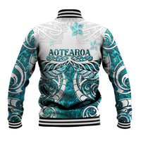 New Zealand Aotearoa Kia Ora Baseball Jacket Paua Shell Maori Silver Fern LT05 - Polynesian Pride
