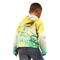 Personalised Cook Islands Kia Orana Kid Hoodie Polynesian Turtle With Circle Stars LT05 - Polynesian Pride