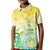 Personalised Cook Islands Kia Orana Kid Polo Shirt Polynesian Turtle With Circle Stars LT05 Kid Yellow - Polynesian Pride