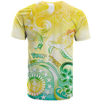 Personalised Cook Islands Kia Orana T Shirt Polynesian Turtle With Circle Stars LT05 - Polynesian Pride
