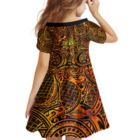 New Zealand Tamanuitera The Sun Family Matching Short Sleeve Bodycon Dress and Hawaiian Shirt Maori Pattern LT05 - Polynesian Pride