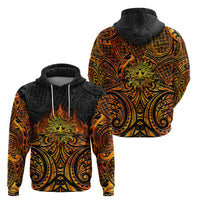 New Zealand Tamanuitera The Sun Hoodie Maori Pattern