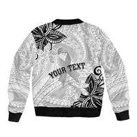 Personalised Polynesia Brain Cancer Bomber Jacket No One Fights Alone LT05 - Polynesian Pride