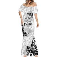 Personalised Polynesia Brain Cancer Mermaid Dress No One Fights Alone LT05 - Polynesian Pride