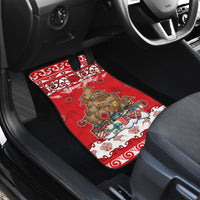 New Zealand Christmas In July Car Mats Maori Kiwi Xmas Tree - Red