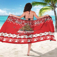 New Zealand Christmas In July Sarong Maori Kiwi Xmas Tree - Red