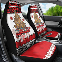 New Zealand July Christmas Car Seat Cover Maori Kiwi Xmas Tree - White