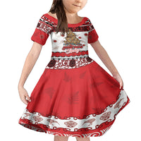 Personalised New Zealand July Christmas Family Matching Mermaid Dress and Hawaiian Shirt Maori Kiwi Xmas Tree - White