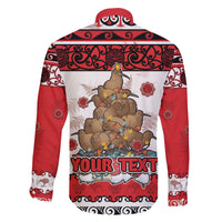 Personalised New Zealand July Christmas Family Matching Mermaid Dress and Hawaiian Shirt Maori Kiwi Xmas Tree - White