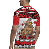 Personalised New Zealand July Christmas Rugby Jersey Maori Kiwi Xmas Tree - White